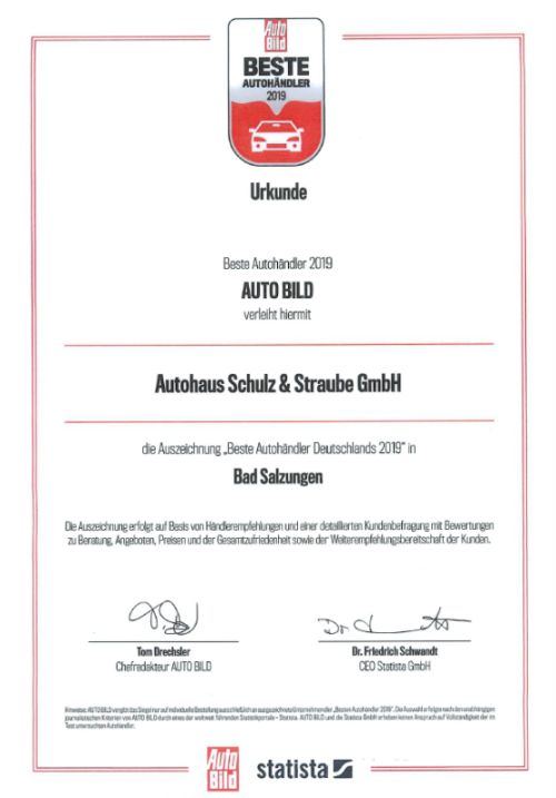 Autohaus Schulz & Straube Auszeichnungen