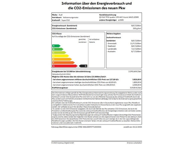 Q3 SUV TFSI quattro 195 kW S tronic NAVI LEDER