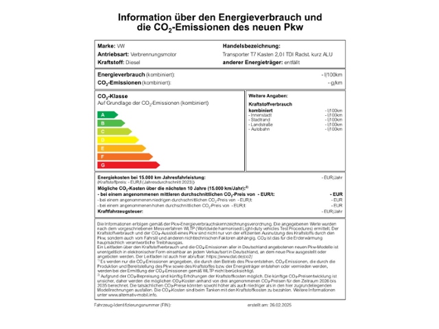 Transporter T7 Kasten 2,0 TDI AHK Holzboden