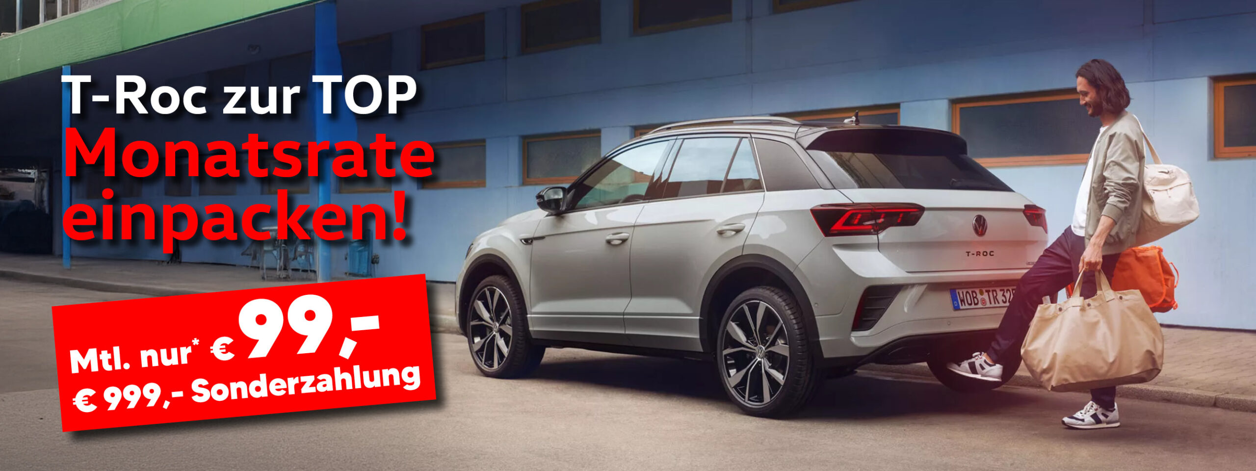 Kopfbild T-Roc mit Angebots-Button
