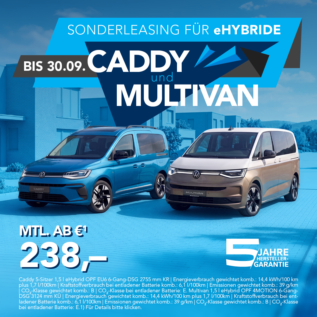VW Caddy und Multivan eHybrid